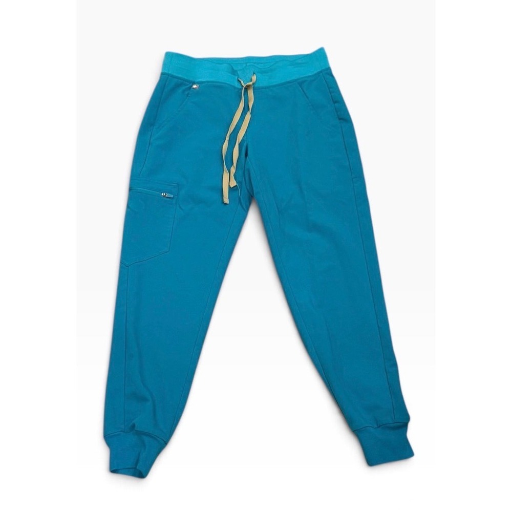 FIGS Zamora Jogger Scrub Pants Teal Blue XS Petite Technical W18SW2005P